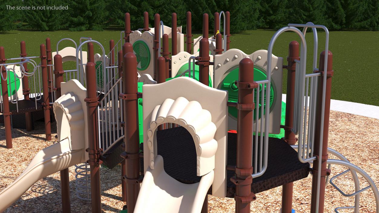 3D model Commercial Kids Playground Set