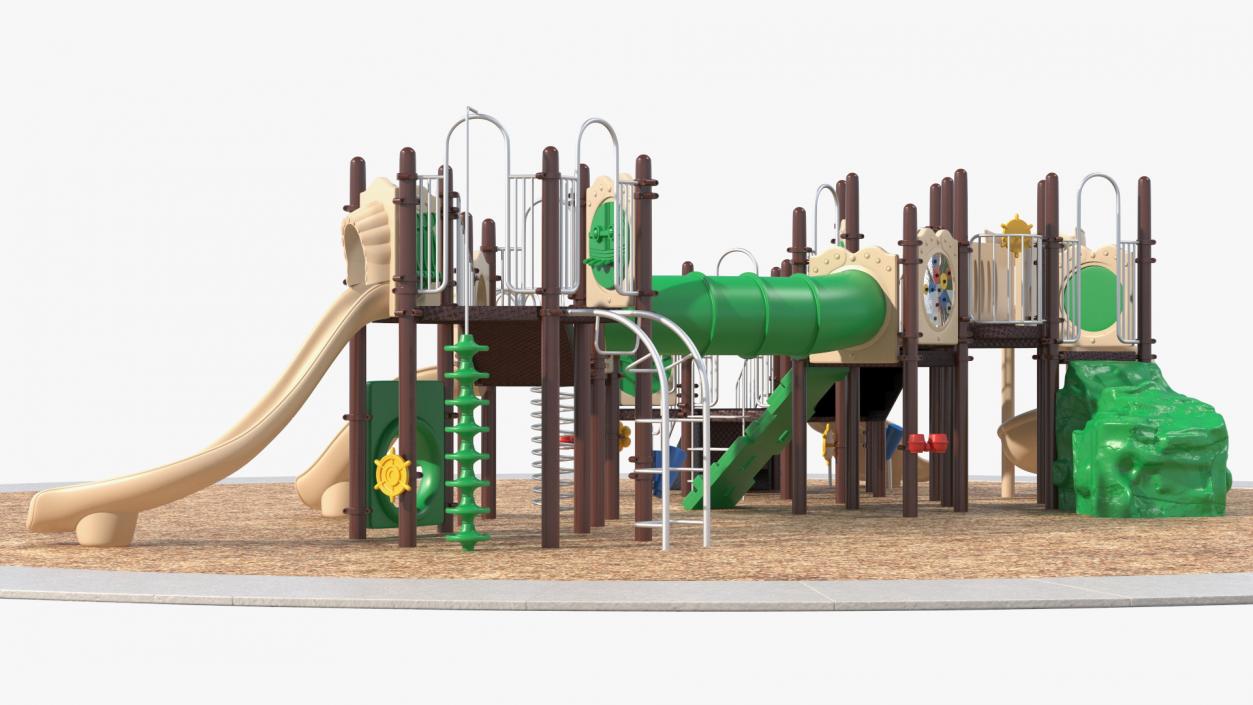 3D model Commercial Kids Playground Set