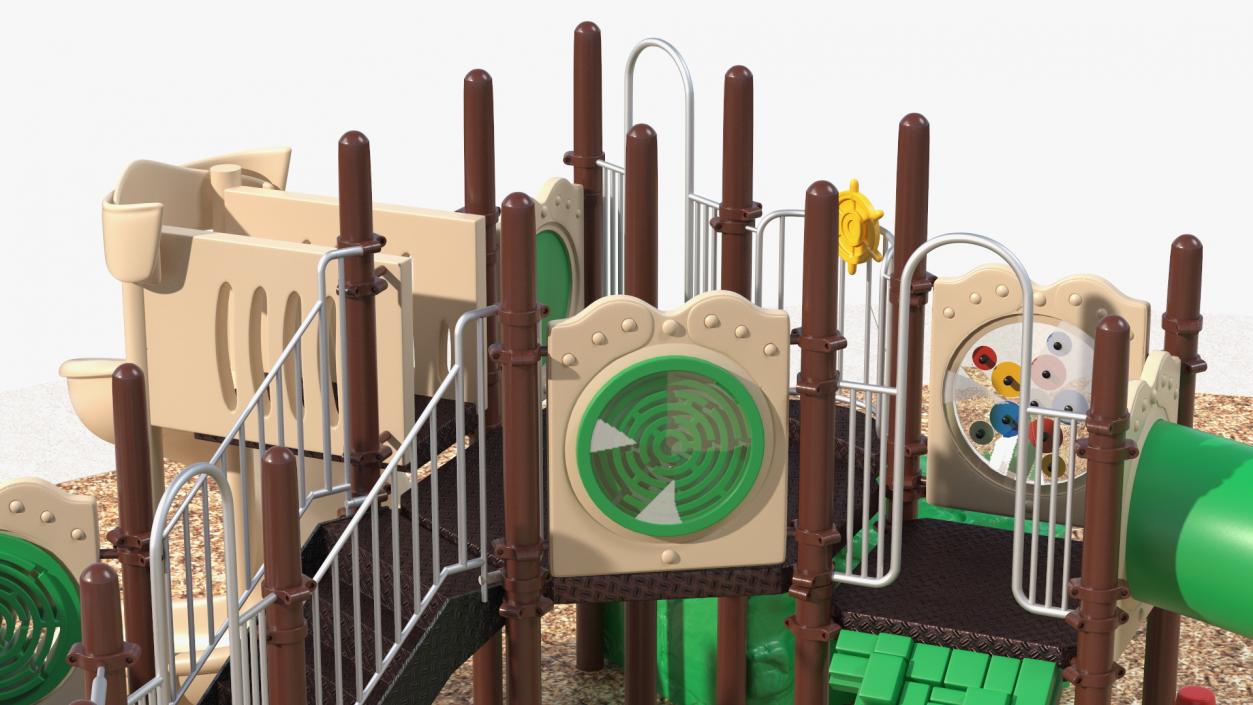 3D model Commercial Kids Playground Set