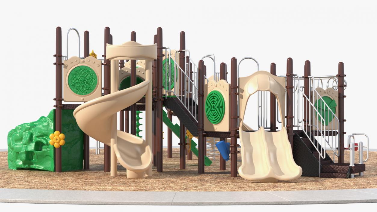 3D model Commercial Kids Playground Set