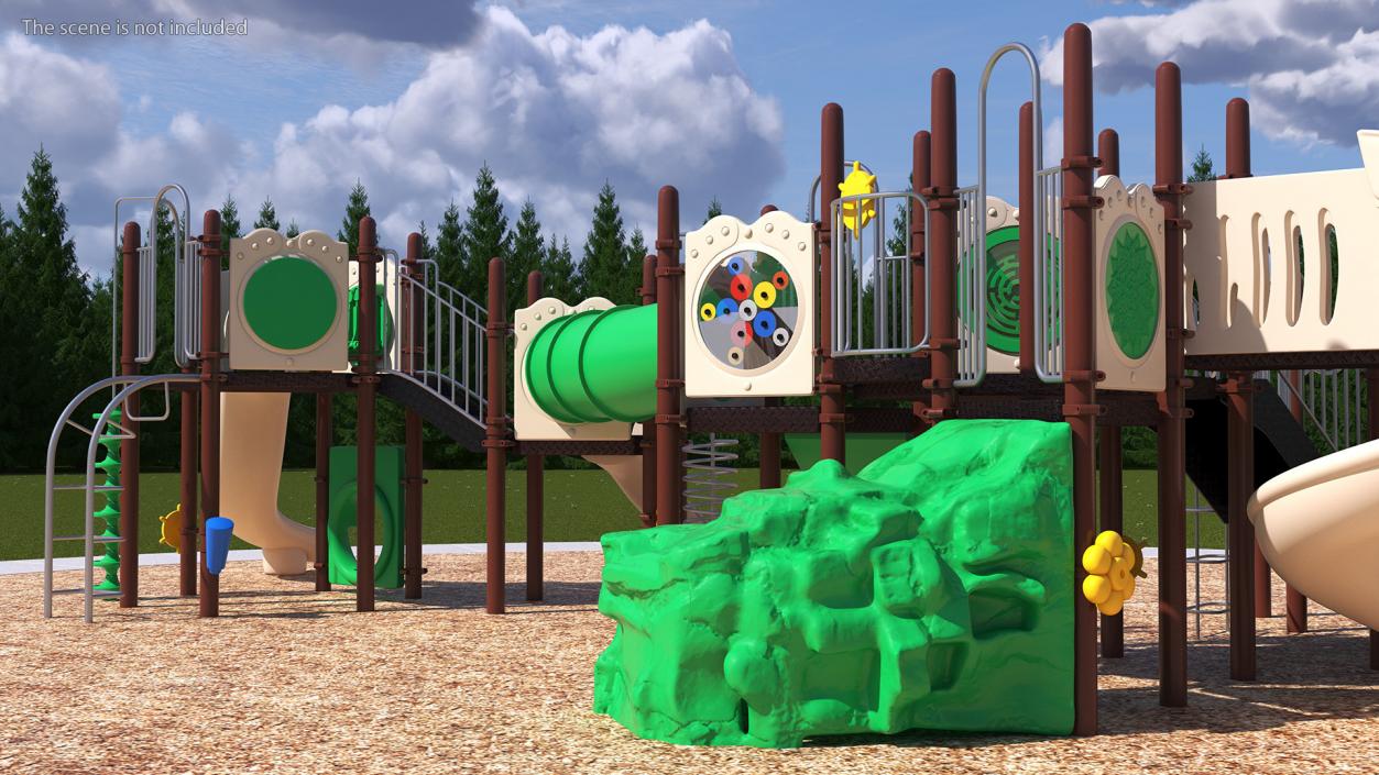 3D model Commercial Kids Playground Set