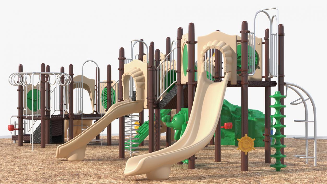 3D model Commercial Kids Playground Set