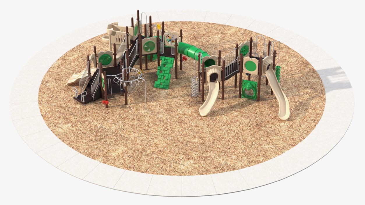 3D model Commercial Kids Playground Set