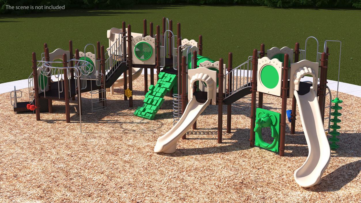 3D model Commercial Kids Playground Set