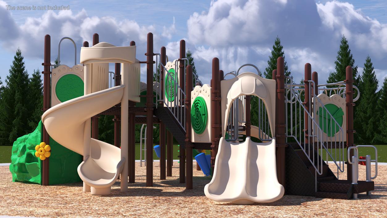 3D model Commercial Kids Playground Set