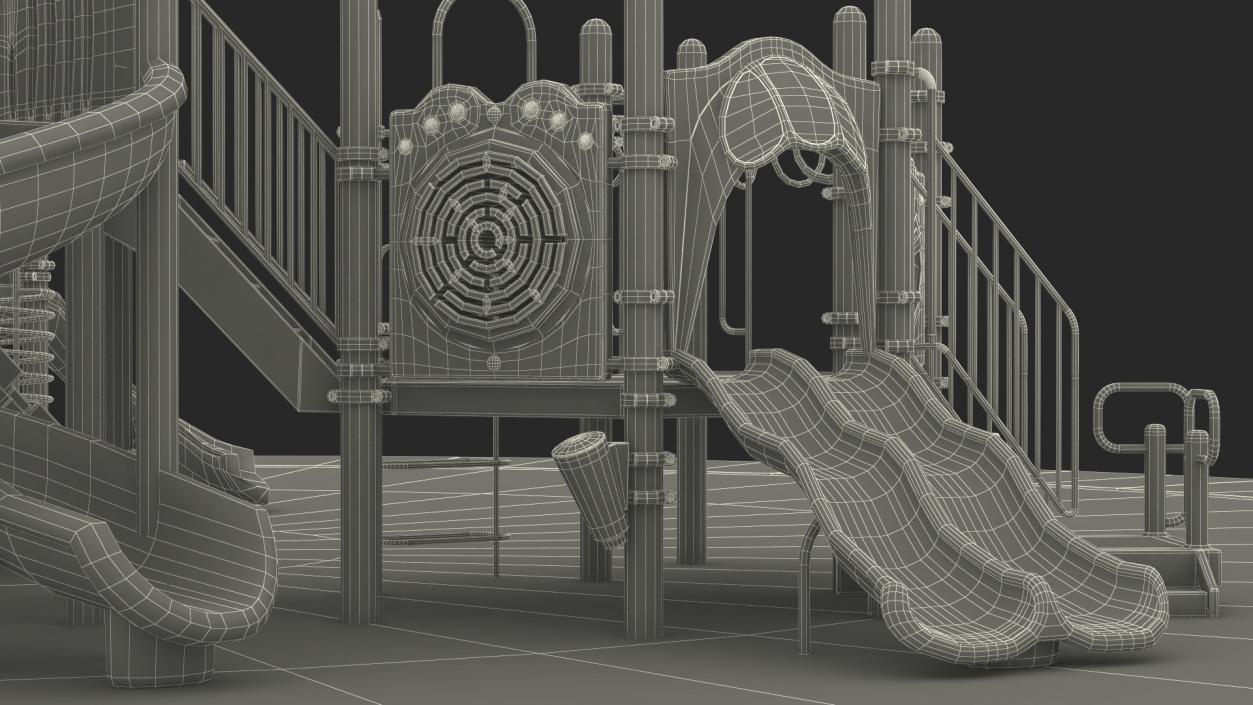 3D model Commercial Kids Playground Set