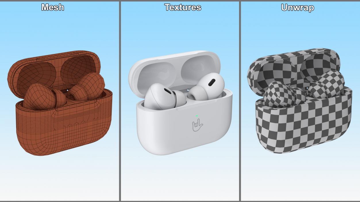 3D model Apple AirPods Pro 2 USB-C Open