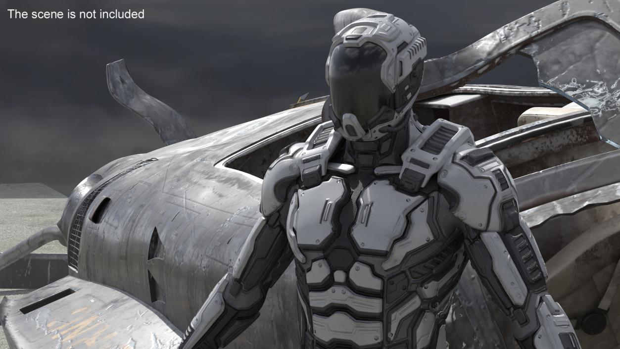 Futuristic Armored Robot 3D model