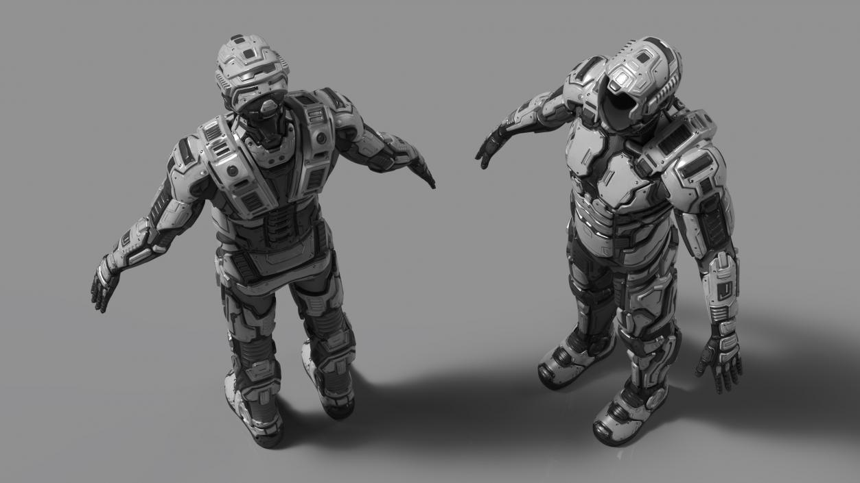 Futuristic Armored Robot 3D model