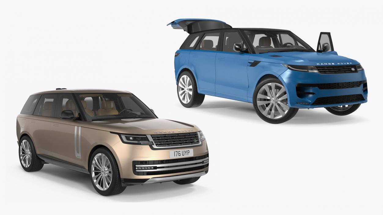 3D model Rigged Range Rover Landrovers Collection