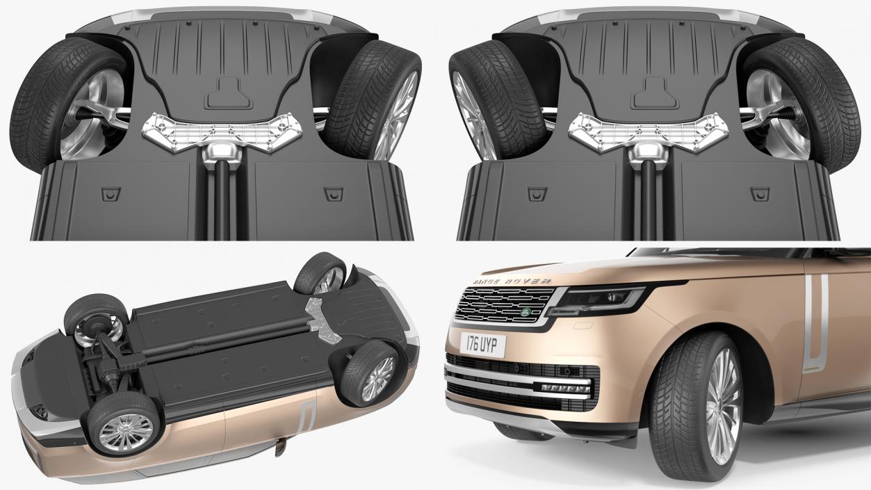 3D model Rigged Range Rover Landrovers Collection