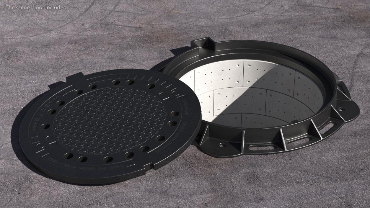 3D model Steel Sewer Cover Lid New