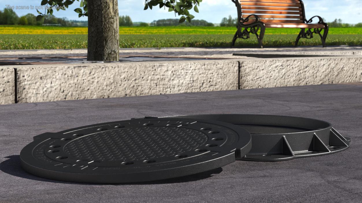 3D model Steel Sewer Cover Lid New