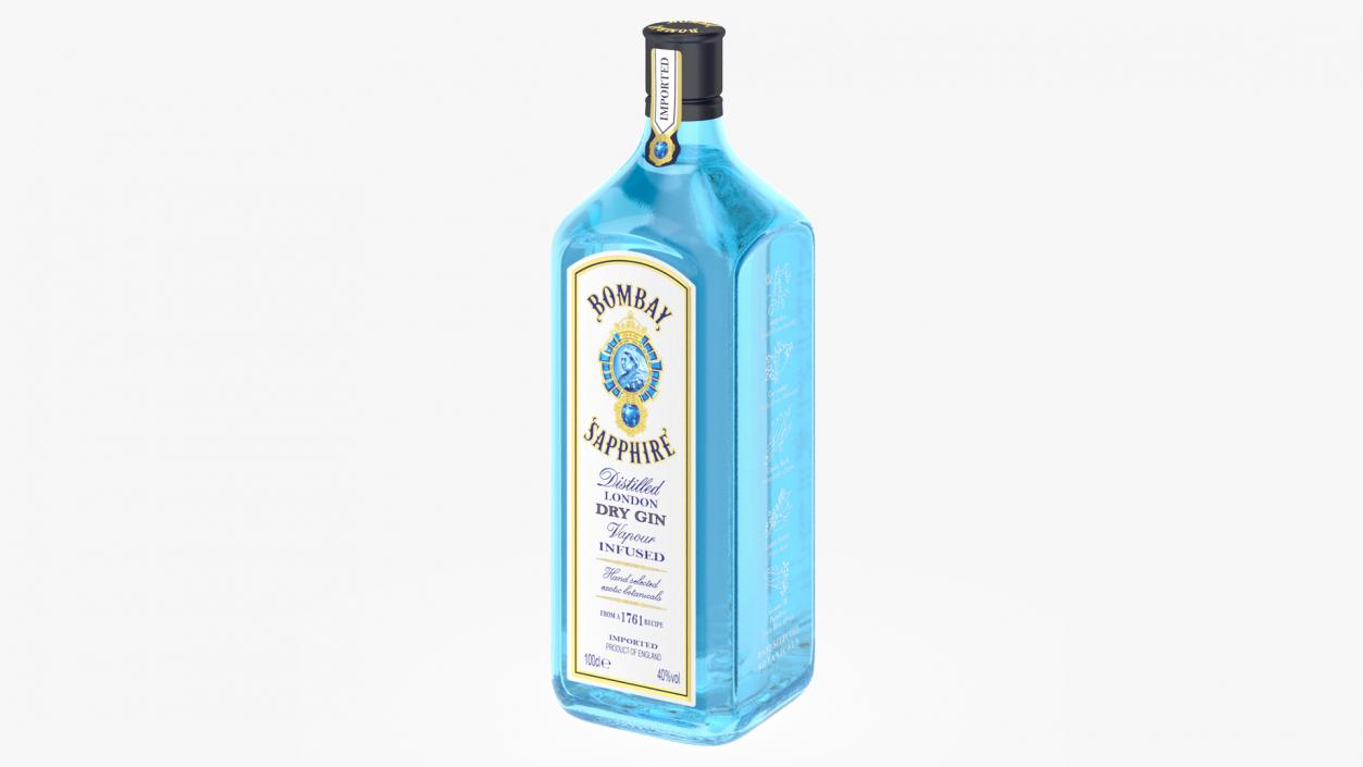 Bombay Sapphire Gin 1 Litre Bottle 3D model