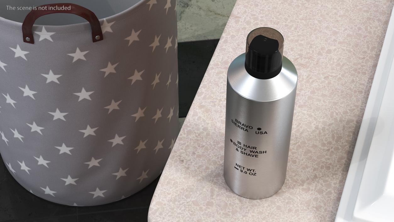 3D Bravo Sierra Hair and Body Cosmetics Bottle model