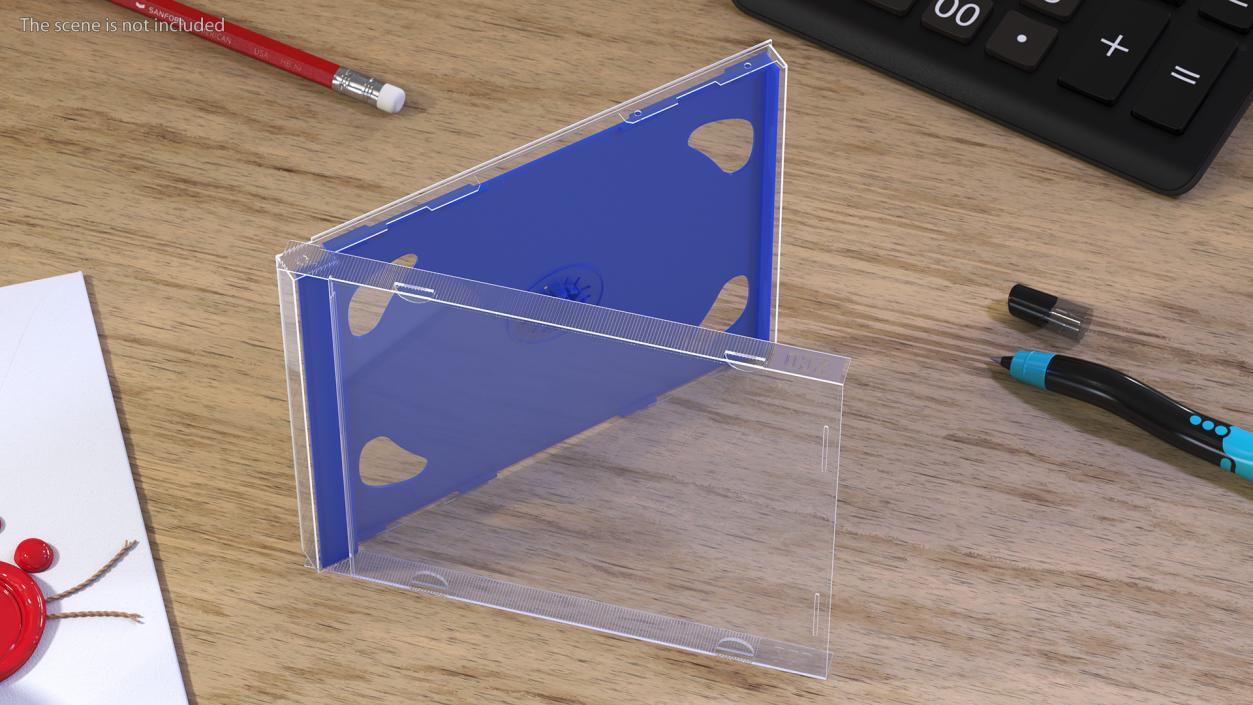 3D model Double Clear CD Jewel Case with Flipping Tray