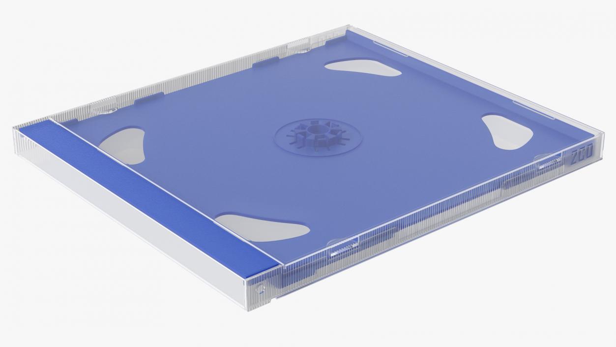 3D model Double Clear CD Jewel Case with Flipping Tray