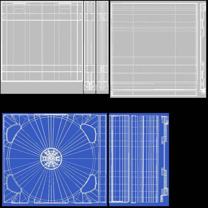 3D model Double Clear CD Jewel Case with Flipping Tray