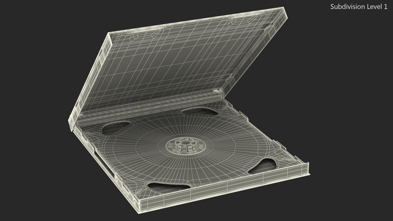 3D model Double Clear CD Jewel Case with Flipping Tray