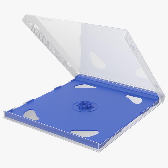 3D model Double Clear CD Jewel Case with Flipping Tray