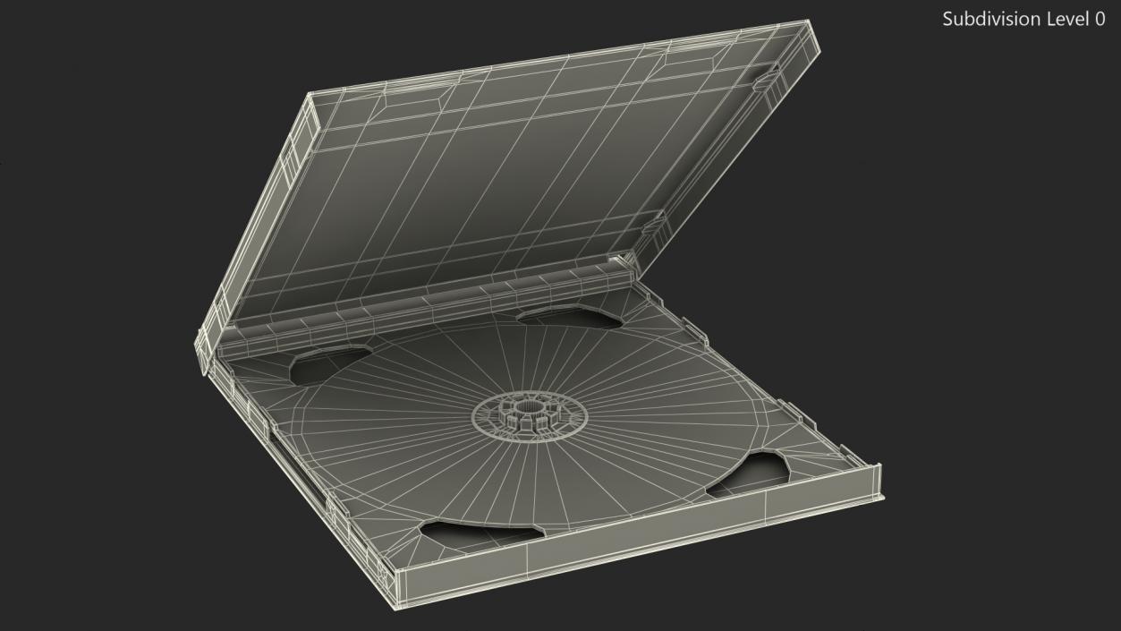 3D model Double Clear CD Jewel Case with Flipping Tray