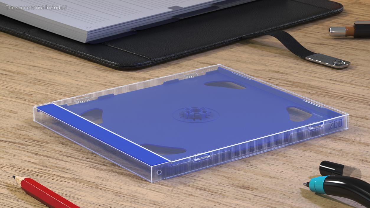 3D model Double Clear CD Jewel Case with Flipping Tray