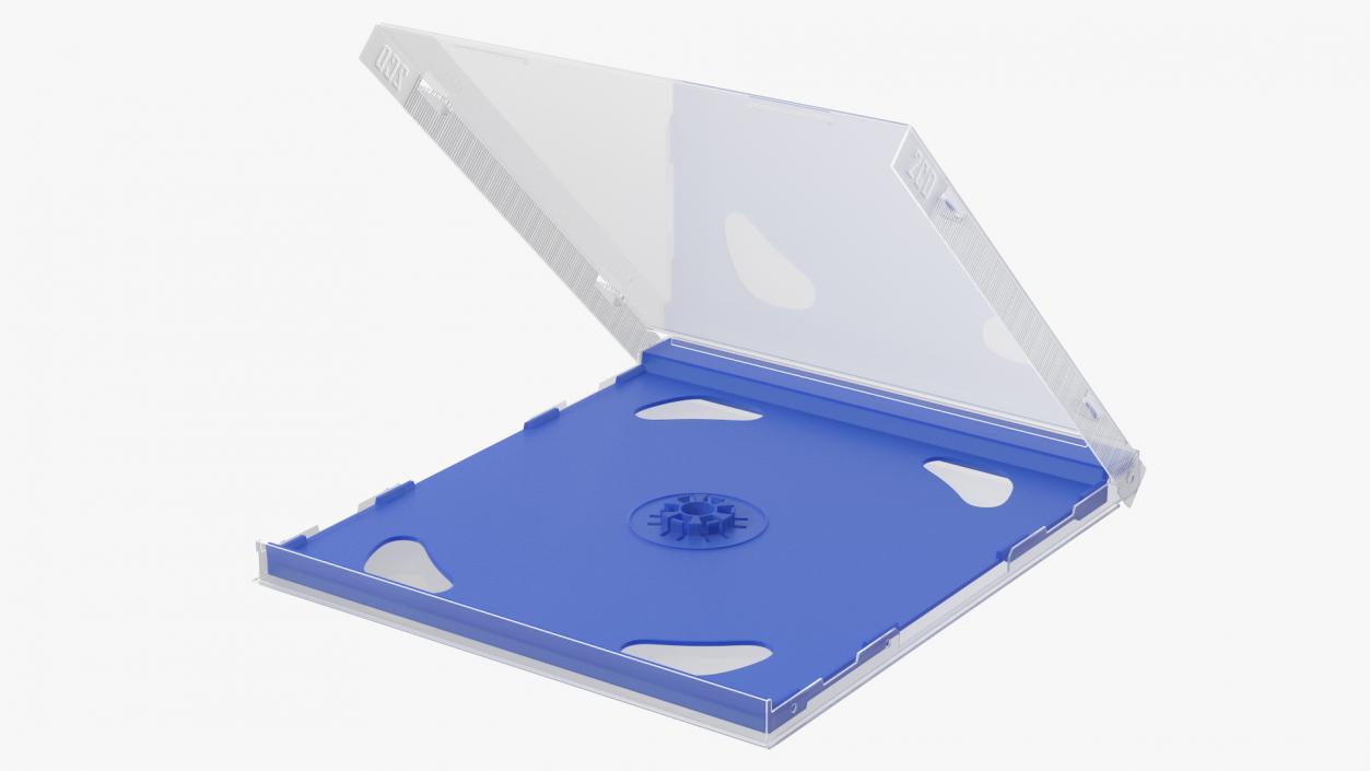 3D model Double Clear CD Jewel Case with Flipping Tray