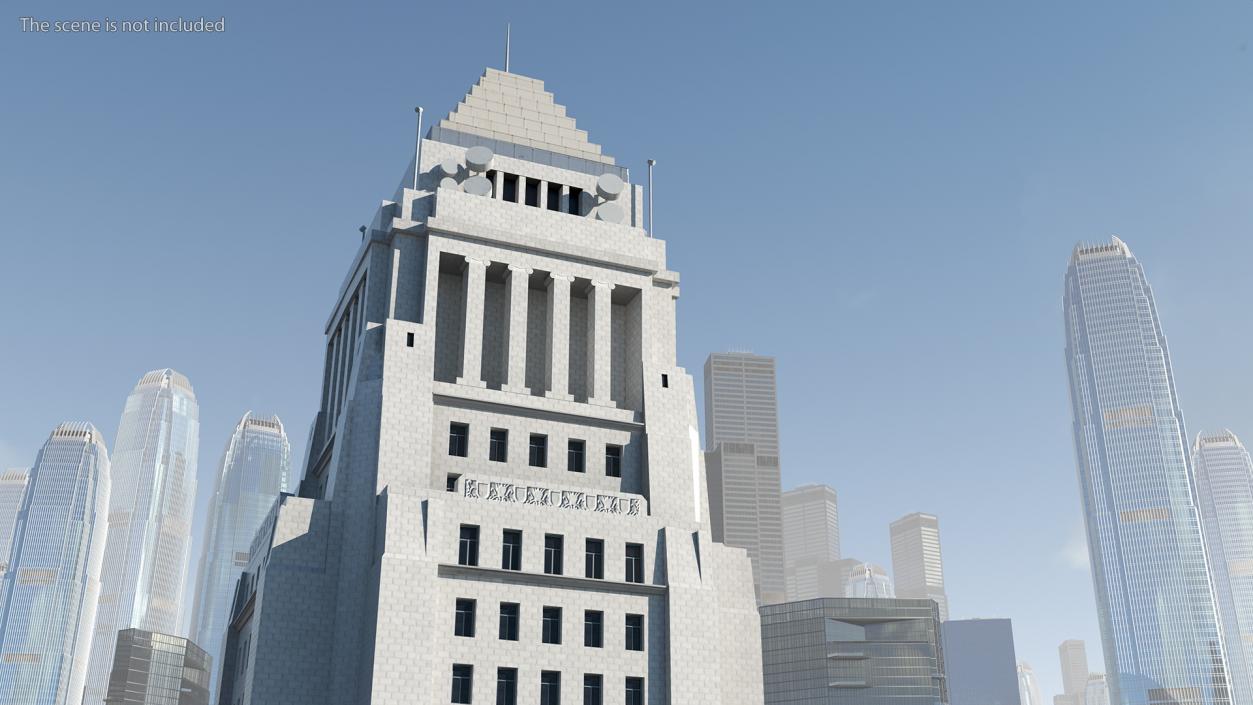 3D model Tower Hall