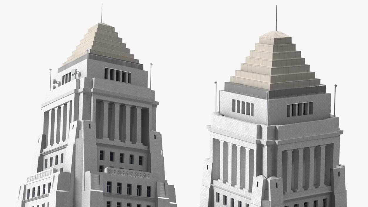 3D model Tower Hall