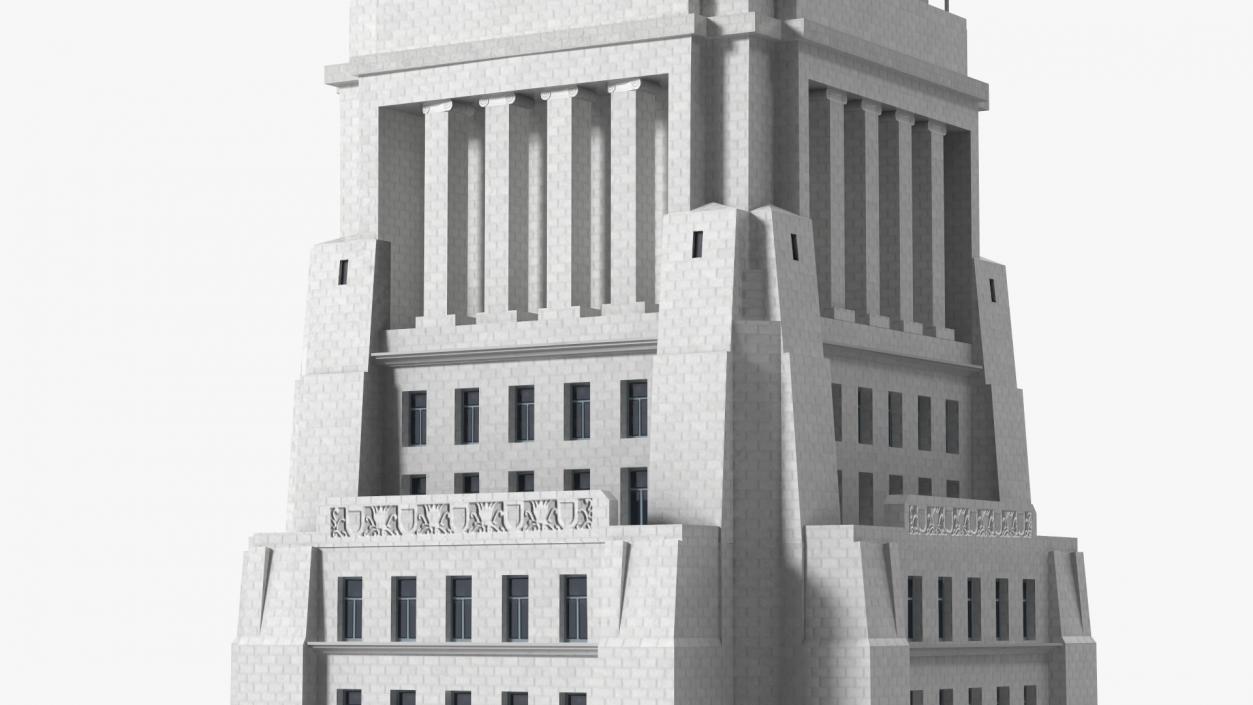 3D model Tower Hall