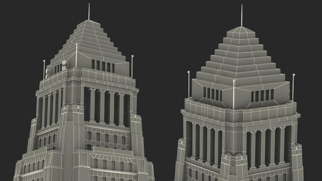 3D model Tower Hall