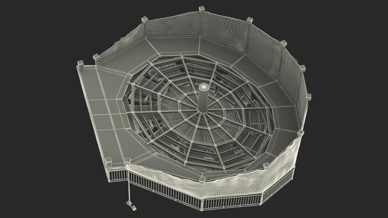 3D Flat Ride Theme Park Attraction Rigged model