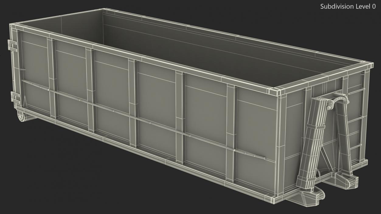 3D model Roll Off Dumpster Container 30 Yard