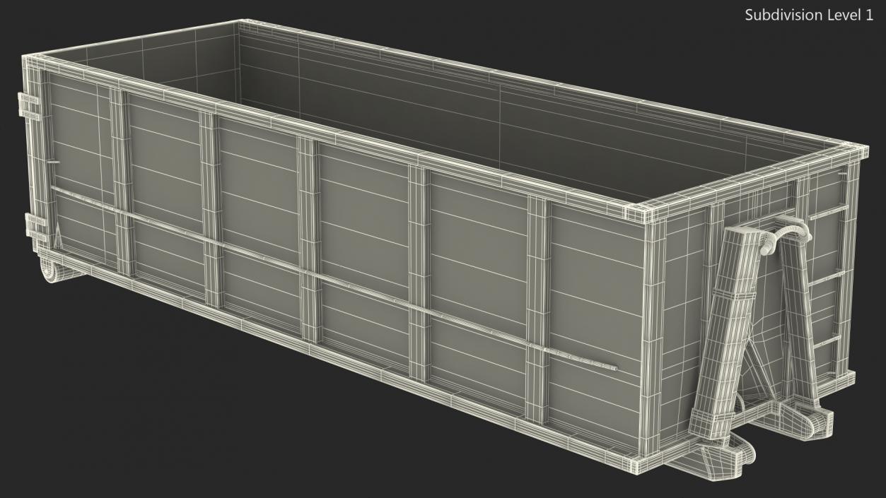 3D model Roll Off Dumpster Container 30 Yard