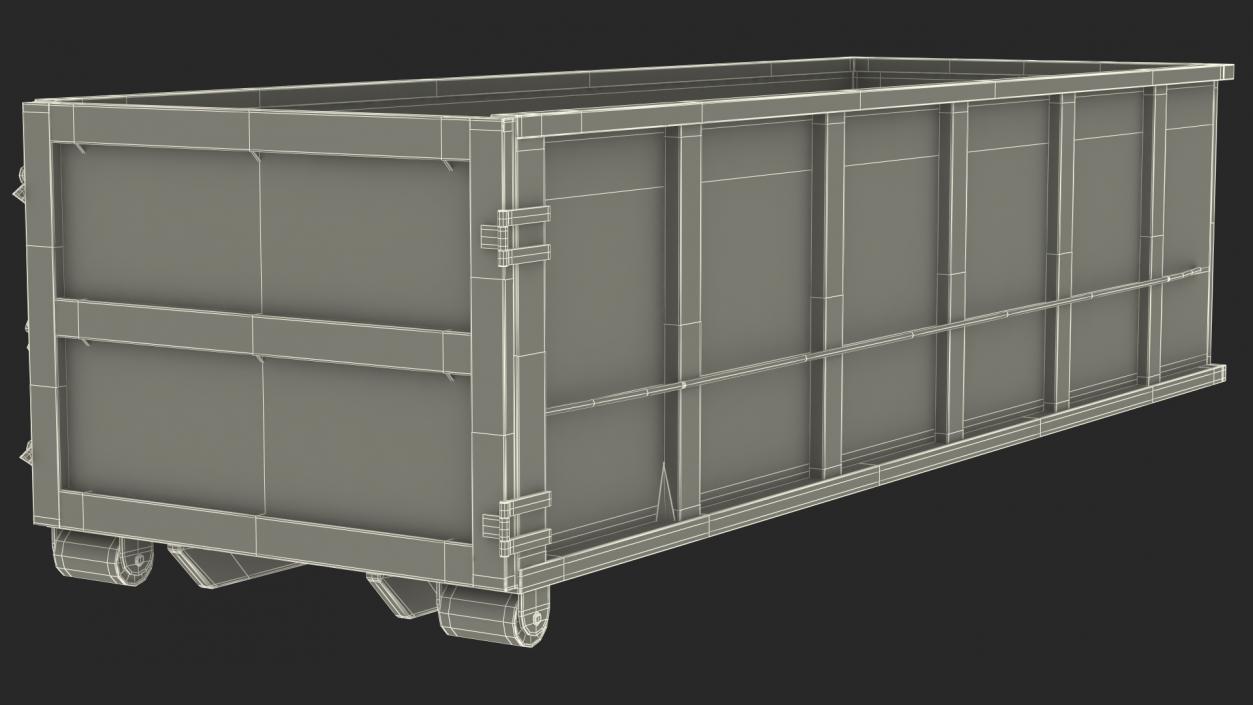 3D model Roll Off Dumpster Container 30 Yard