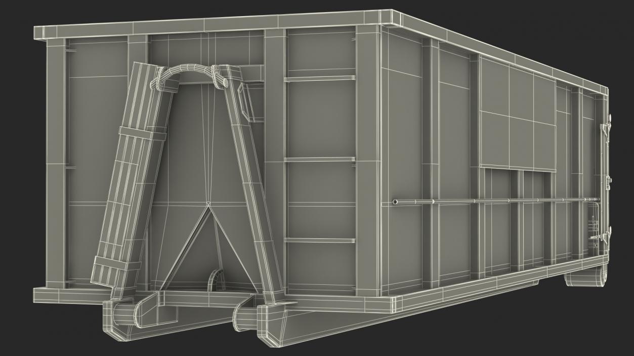 3D model Roll Off Dumpster Container 30 Yard