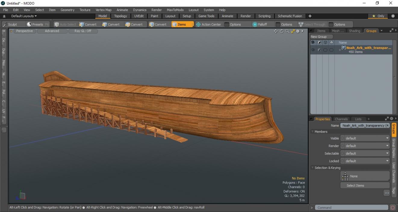 3D Noah Ark with transparency