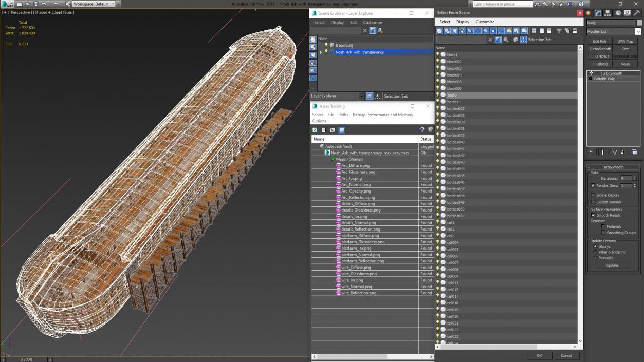 3D Noah Ark with transparency