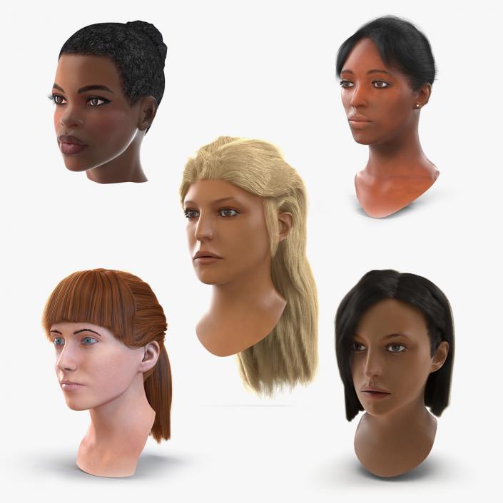 3D model Female Heads Collection 2