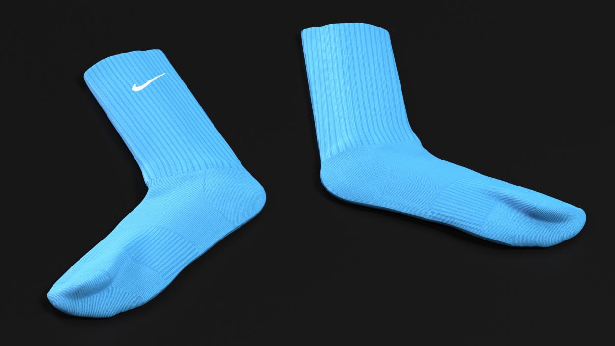 3D model Long Socks Nike Blue Idle