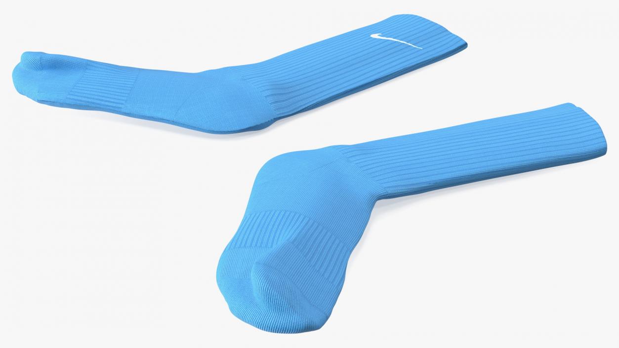 3D model Long Socks Nike Blue Idle