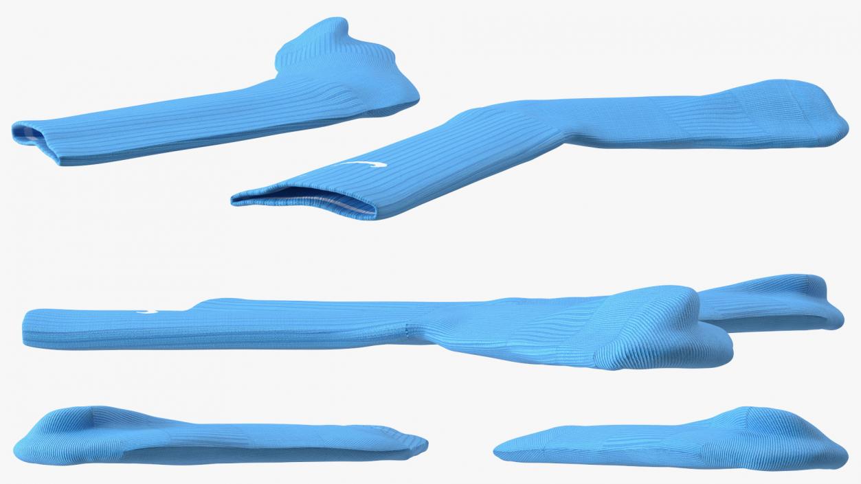 3D model Long Socks Nike Blue Idle