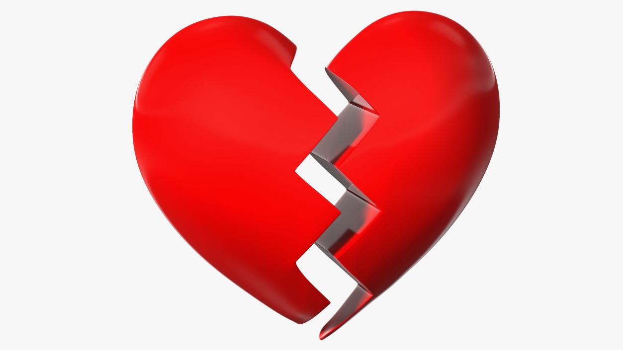 3D Broken Heart Emoji model