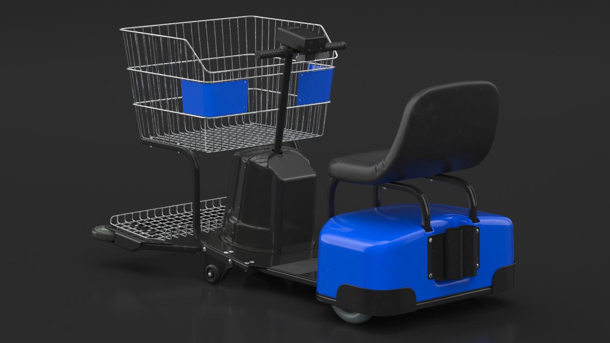 3D Electric Grocery Scooter New Blue model