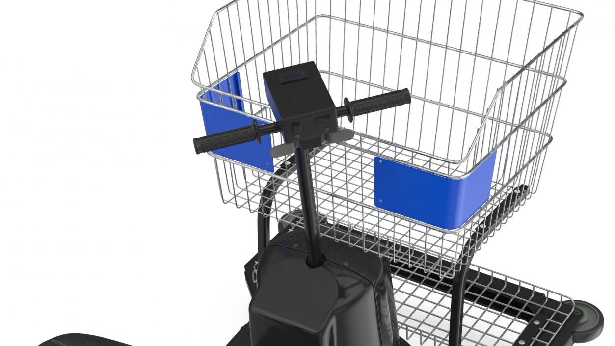 3D Electric Grocery Scooter New Blue model