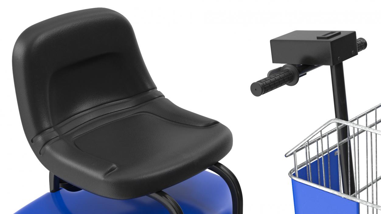 3D Electric Grocery Scooter New Blue model