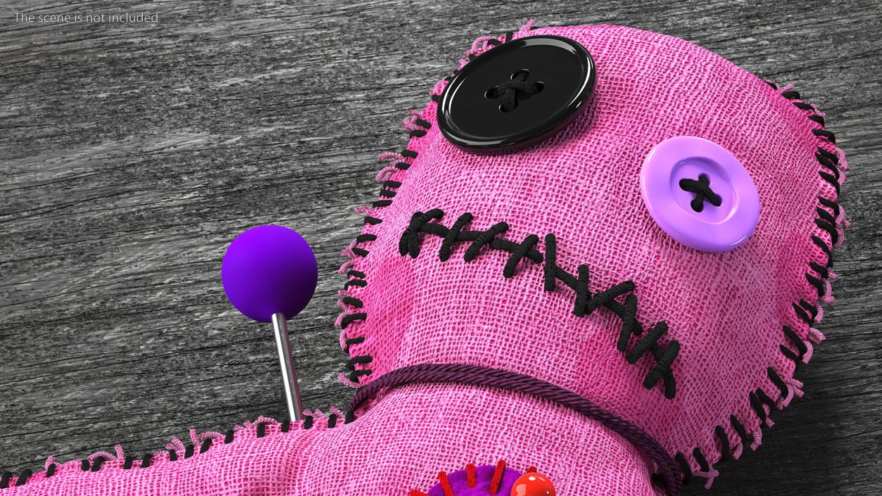 Voodoo Doll Pink Funny 3D