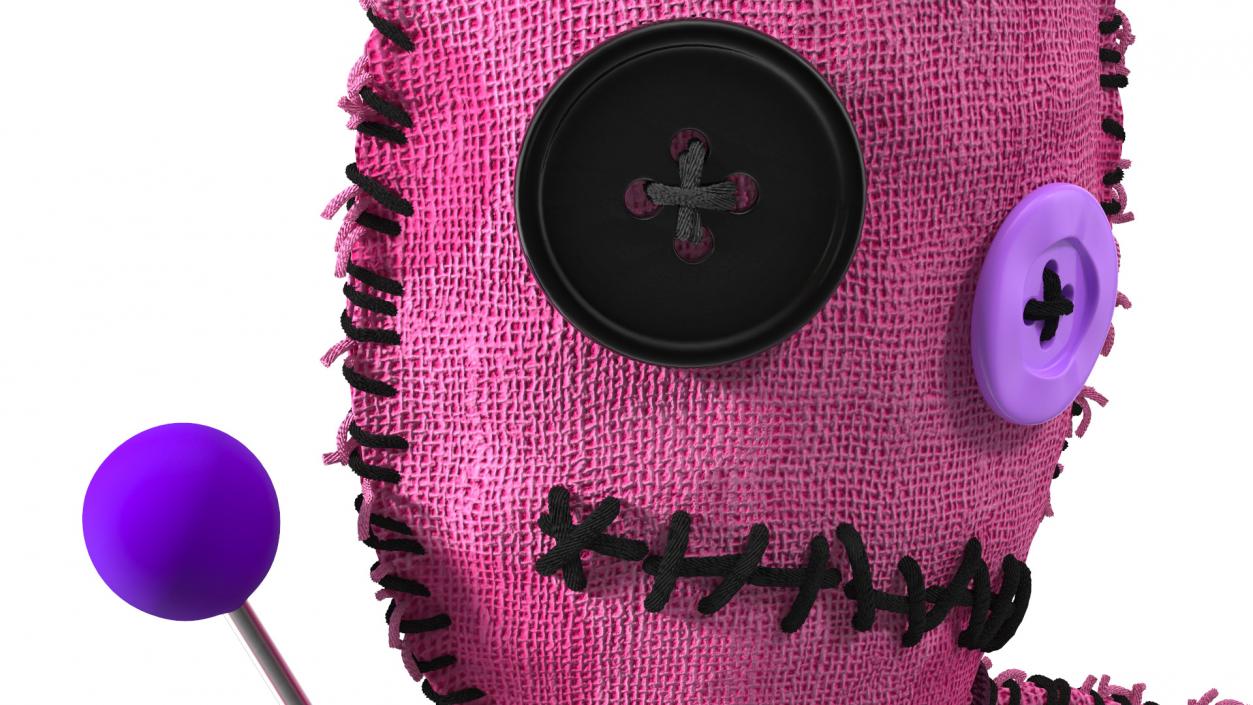 Voodoo Doll Pink Funny 3D