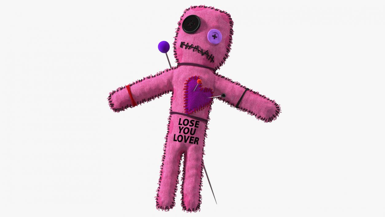 Voodoo Doll Pink Funny 3D