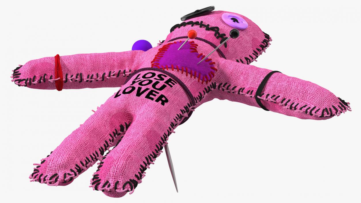 Voodoo Doll Pink Funny 3D